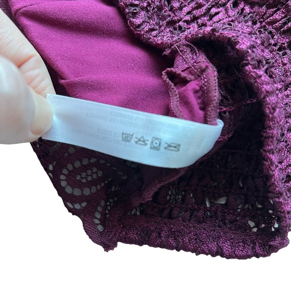 Burgundy (Red Wine)LACE Racerback BRALETTE~Women's MEDIUM~NEW w/tags~Blake & Co. - Picture 8 of 9